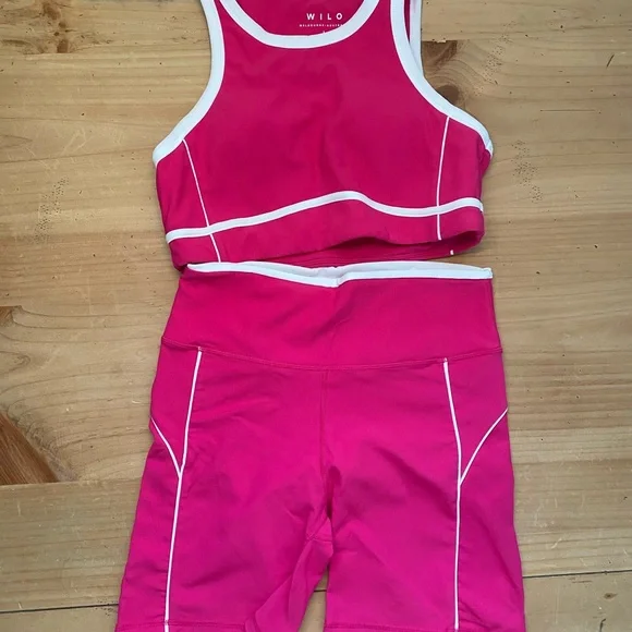 Pink and White Women’s Athletic Set - Picture 1 of 3